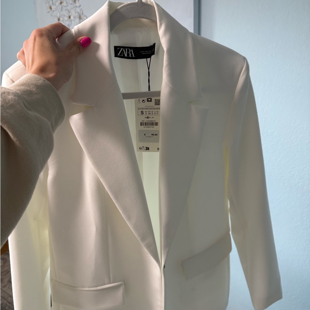 Zara Women's White NWT Blazer